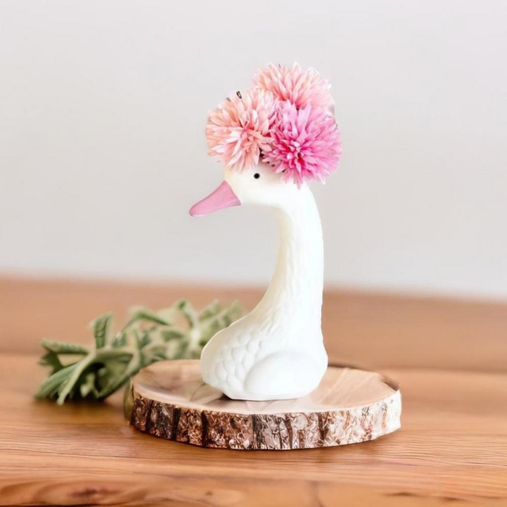 Schwanenhals Keramikvase Nordisch Elegant für Wohnzimmer und Konsole Schwanenvase Tischdeko Vase Schreibtischdeko Geschenk
