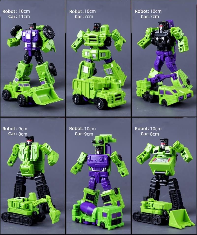 Baohaixing 6 in 1 Cool MINI 21CM Transformation Devastator Classic Toys Action Figure KO GT Truck Crane Model Robot Boy Gift