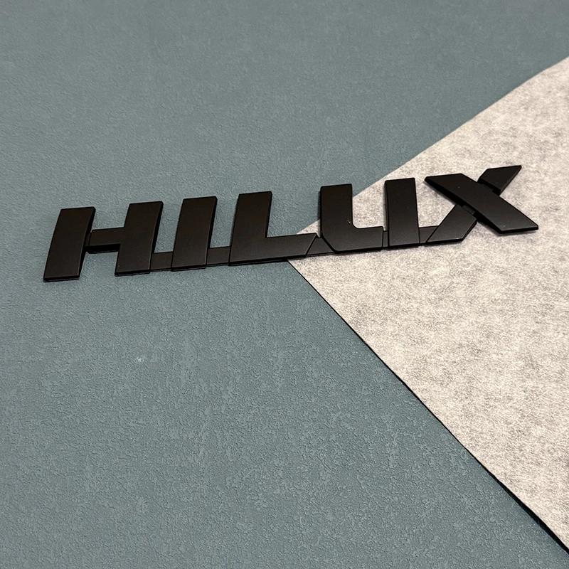 Mcnky6 1 stuks 3D ABS Zwart Zilver Auto Letter Achterklep Sticker Badge Embleem Voor HILUX Belettering Logo Auto Buitenaccessoires