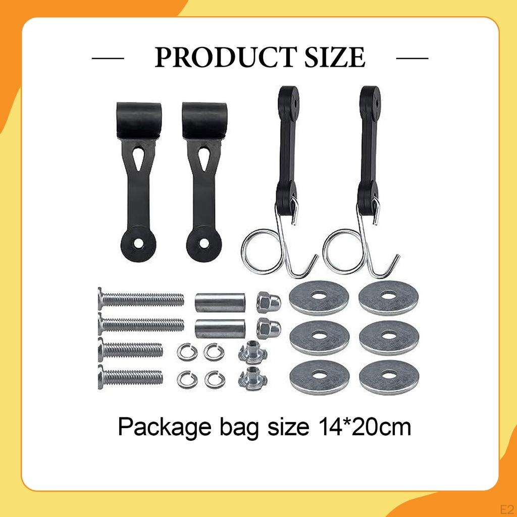 Mower Latch Assembly Set Hardware Components Replaces Repair Accessories with Hook Hood Straps
