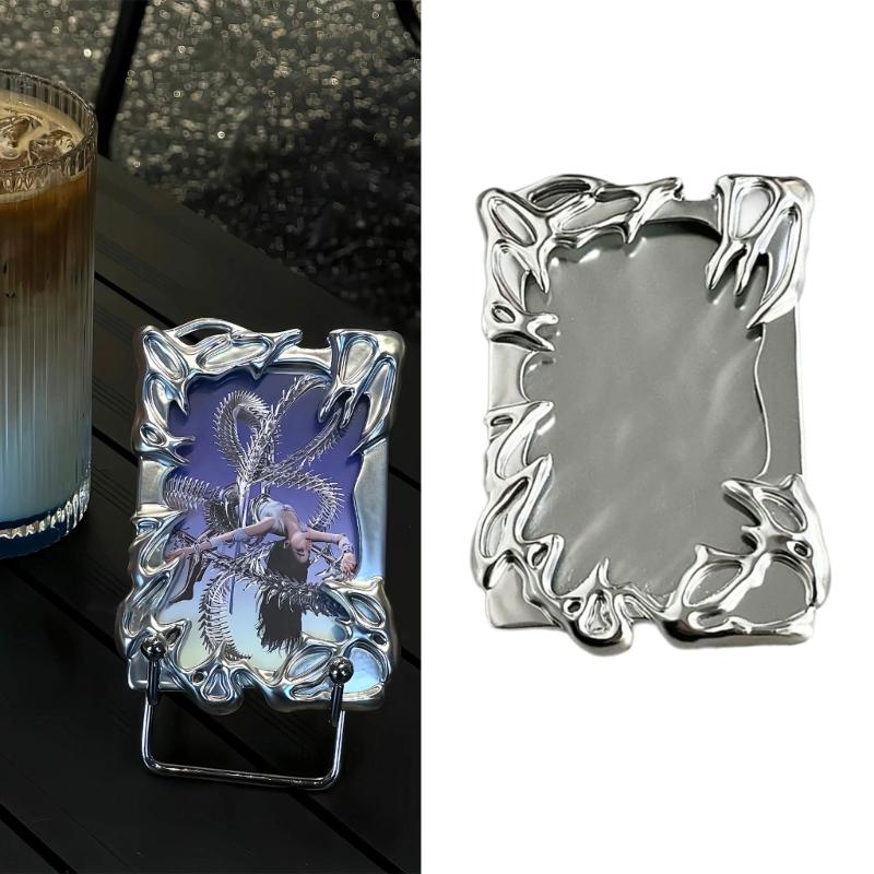 Original Electroplate Plasitic Frame Photo Binder Creative Idol Photo Card Holders for 3 Inch Card
