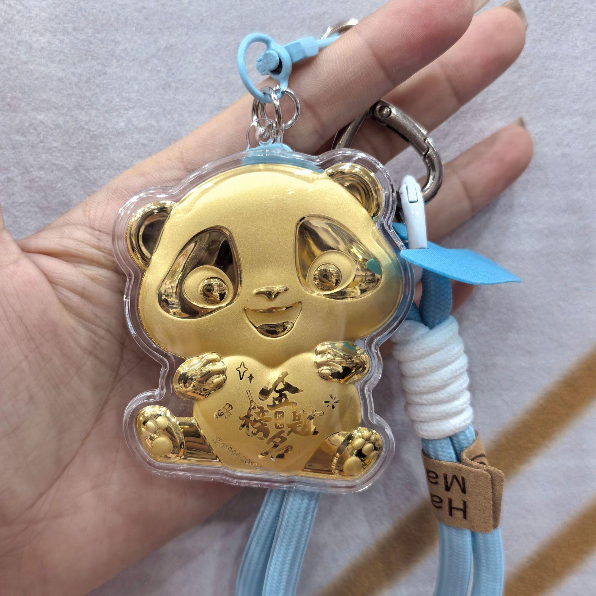999 Pure Gold Cartoon Keychain Pendant: Crayon Shin-chan, Kuromi, Doraemon