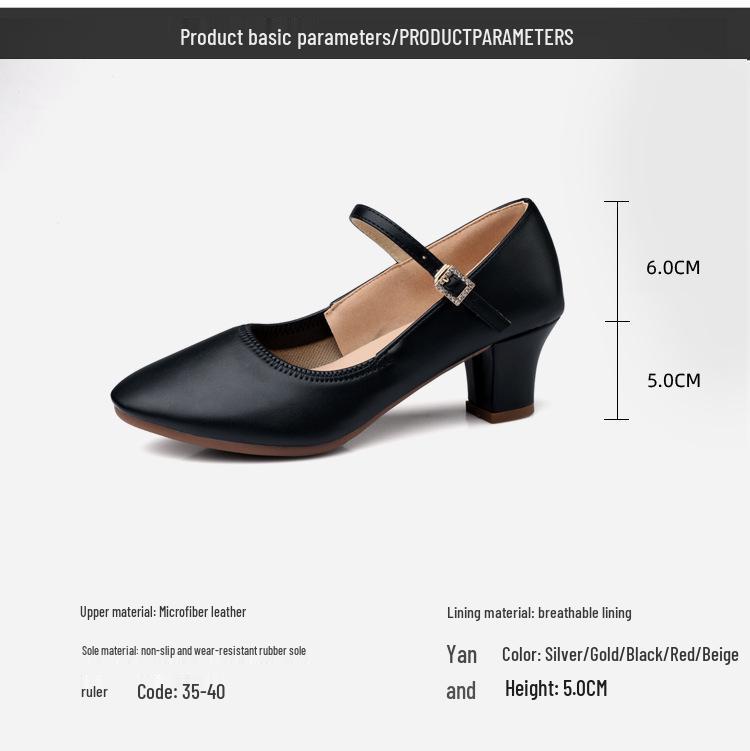 Dámské stříbrné boty z měkké kůže na jaro/léto pro square dance: Středně vysoké taneční boty