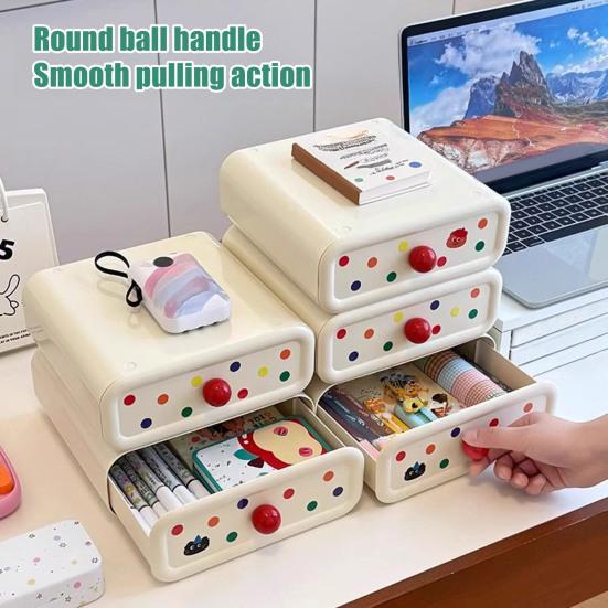 Caja de Almacenamiento de Gran Capacidad Tipo Cajón Organizador Fácil de Sacar Caja de Almacenamiento de Plástico Duradero para Accesorios del Cabello Joyería Artículos Varios