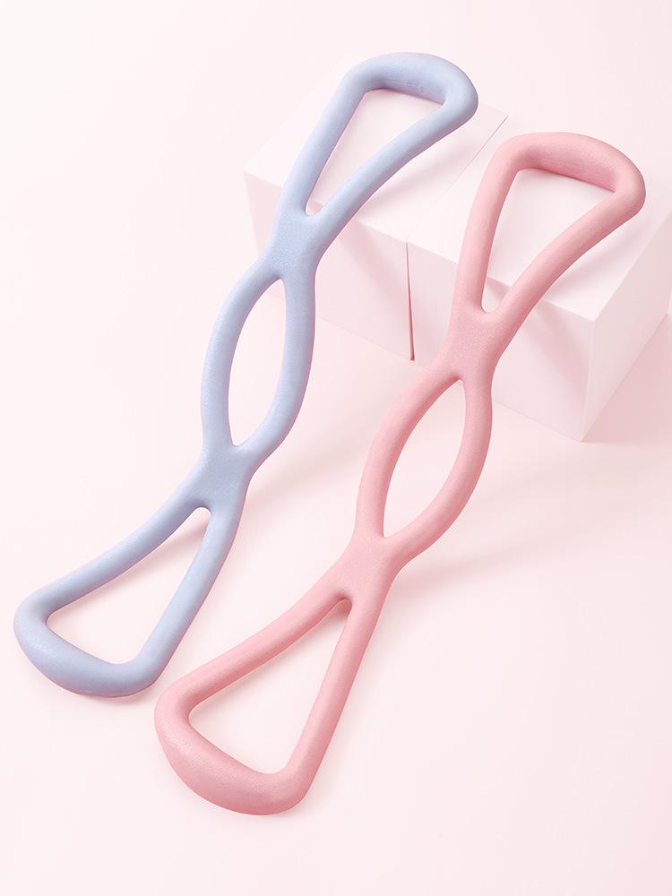 

8-Shaped Resistance Band for Yoga, Fitness, and Arm Stretching - Shoulder Opener & Back Slimmer TPR Band. розовый