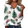 Women's Fashion Print Long Sleeve Knitted Cardigan Button Up Jacket