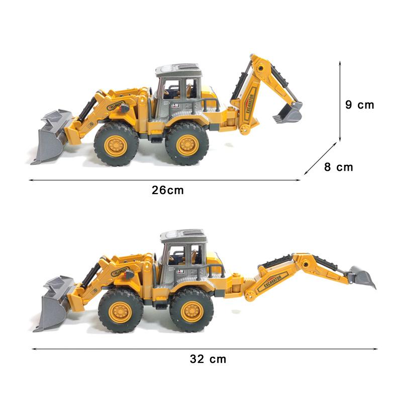 Vehicle Model Diecast Toys Forklift Bulldozer Excavator Tower Crane Engineering  Tractor for Boys Alloy+PlasticInertial Driving