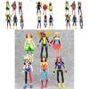 Estatuetas deslumbrantes de Supergirl, Mulher-Maravilha, Batgirl e Arlequina, heroínas de 15 cm