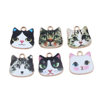 Enamel Charms Cats Pendants For Cute Pet Lover Jewelry Making Accessories