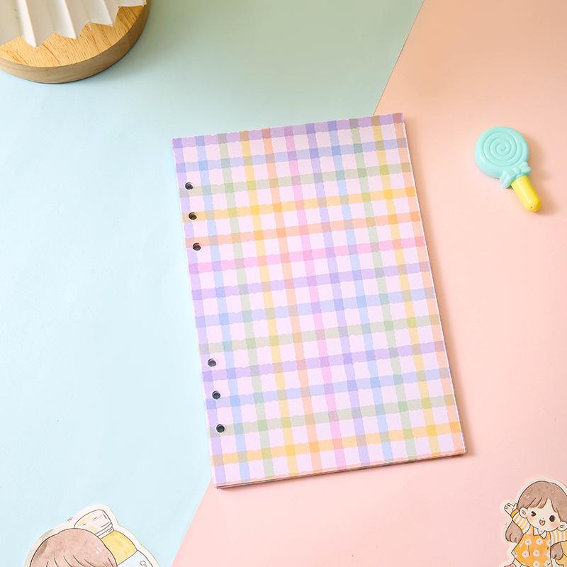 50 kartek A5 A6 luźnych kolorowych uzupełnienie wewnętrzna strona linia pusta kratka wewnętrzna strona papier wewnętrzny artykuły papiernicze