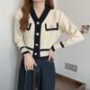 Autumn New Style French Retro Trendy Cardigan Jacket Women's V-neck Temperament High-end Knitted Sweater