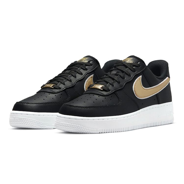 Nike Air Force 1 07 Essential Zwart Metallic Goud Dames Sneakers Wit DD1523-001