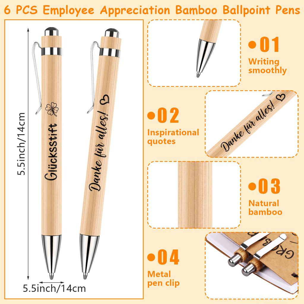 Set Of 6 Thank You Gifts For Colleagues Spiral Bound Motivational Inspirational Notebook With Ballpoint Pen For Colleagues Farewell Gifts Host Gifts