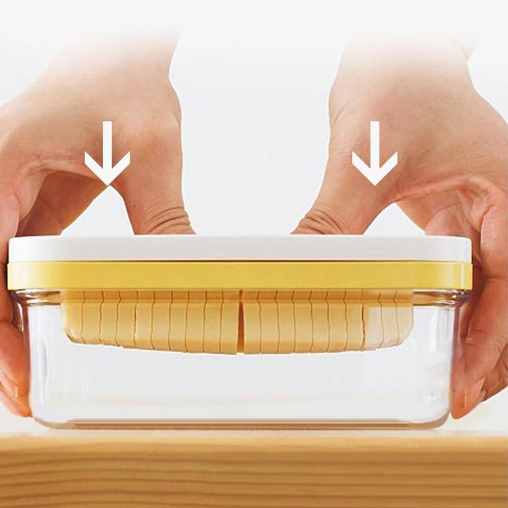 Butter Slicers Cutter, New Stick Butter Container Dish With Lid For Fridge, Easy Cutting Two 4oz Sticks