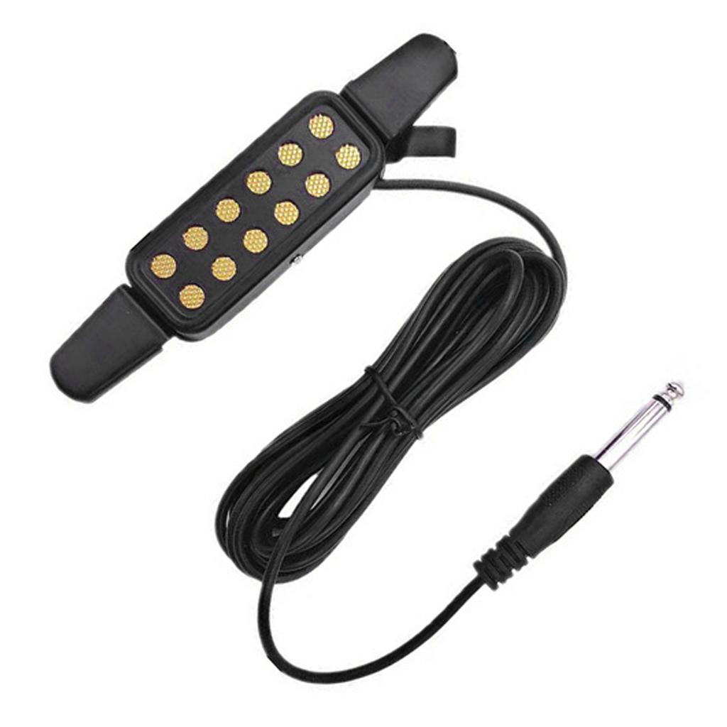 Acoustic Guitar Pickup Folk Guitars Punching Free Bayonet 12 Hole Magnetic Black