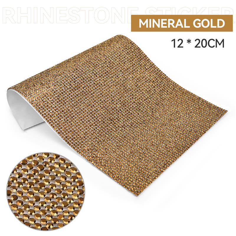 Self Adhesive Rhinestone Sticker Tape DIY Decoration 12x20cm Diamond Sticker For Arts Crafts DIY Car Phone Clothes Decoration