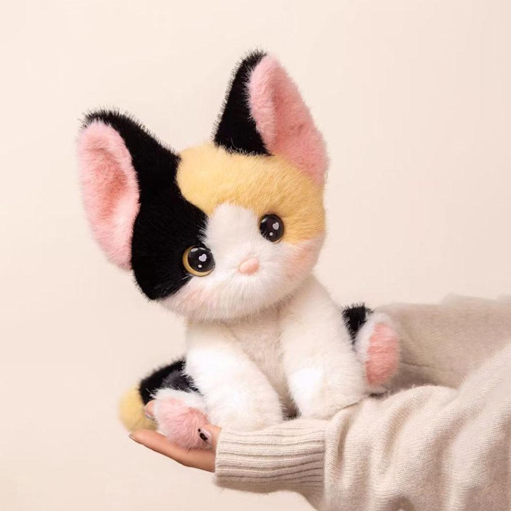 24cm Kawaii Boneca de Pelúcia de Gato Devon Rex Gato Siamês Brinquedo de Pelúcia Decoração Fofa Acompanha Brinquedo para Dormir Presente de Aniversário para Crianças