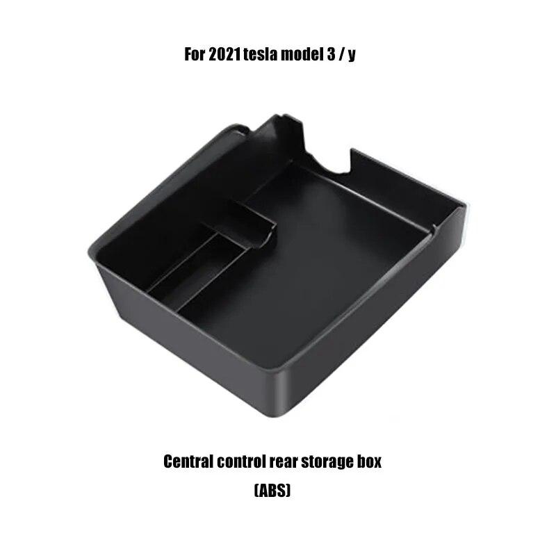 Car Central Armrest Storage Box For Tesla Model 3 / Y  2022 2023 Hidden Box Cup Holder Flocking Organizer Containersr