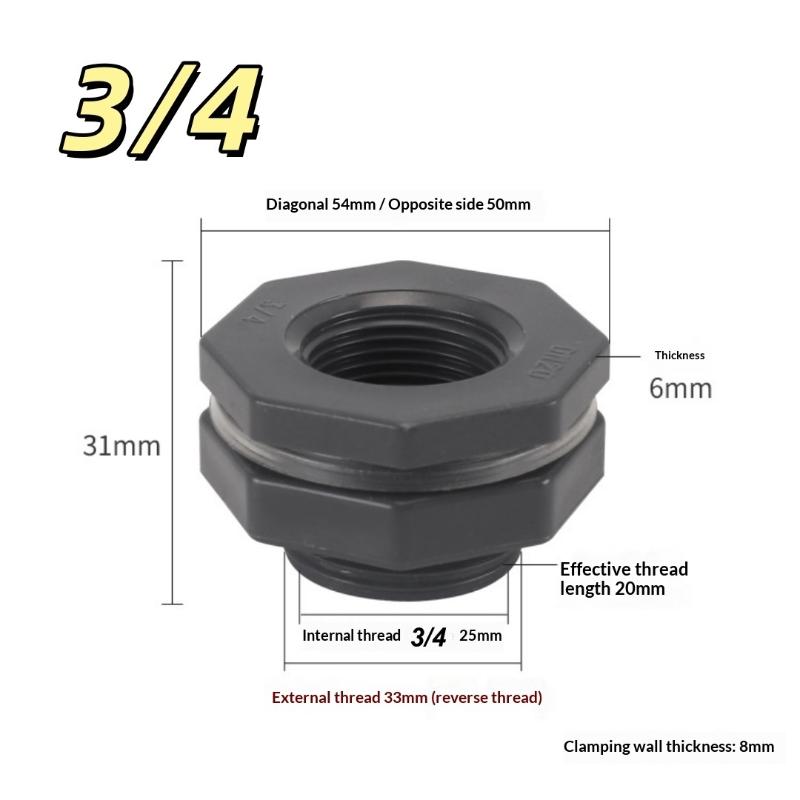 1 szt. Wytrzymały Adapter Zbiornika Wody z Zaworem PVC/IBC Adapter Beczki na Wodę Szybki Montaż Zestaw Złączy do Zbierania Wody Deszczowej