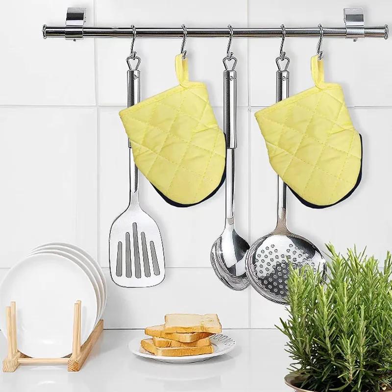 Anti Slip Silicone Insulated Gloves Single Duckbill Clip Kitchen Microwave Heat-Resistant Thick Oven Baking Rubber Gloves YLE358