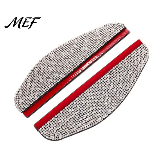 Rainy Day Driving Safety Gear Rhinestone Car Side Mirror Rain Visor Guard, Anti-Glare Rear View Guard Eyebrows, Widened Arc Mirrors Deflector for SUV