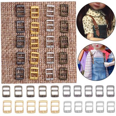 4 Colors Mini Ultra-small Diy Dolls Buckles Doll Bags Accessories Tri-glide Buckle Belt Buttons