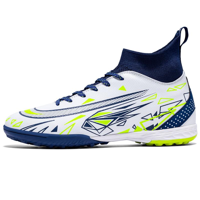 High-Top Football Shoes Tf Broken Nails Artificial Turf Ag Nails Leather Feet Men And Women Children And Adolescents Training Shoes