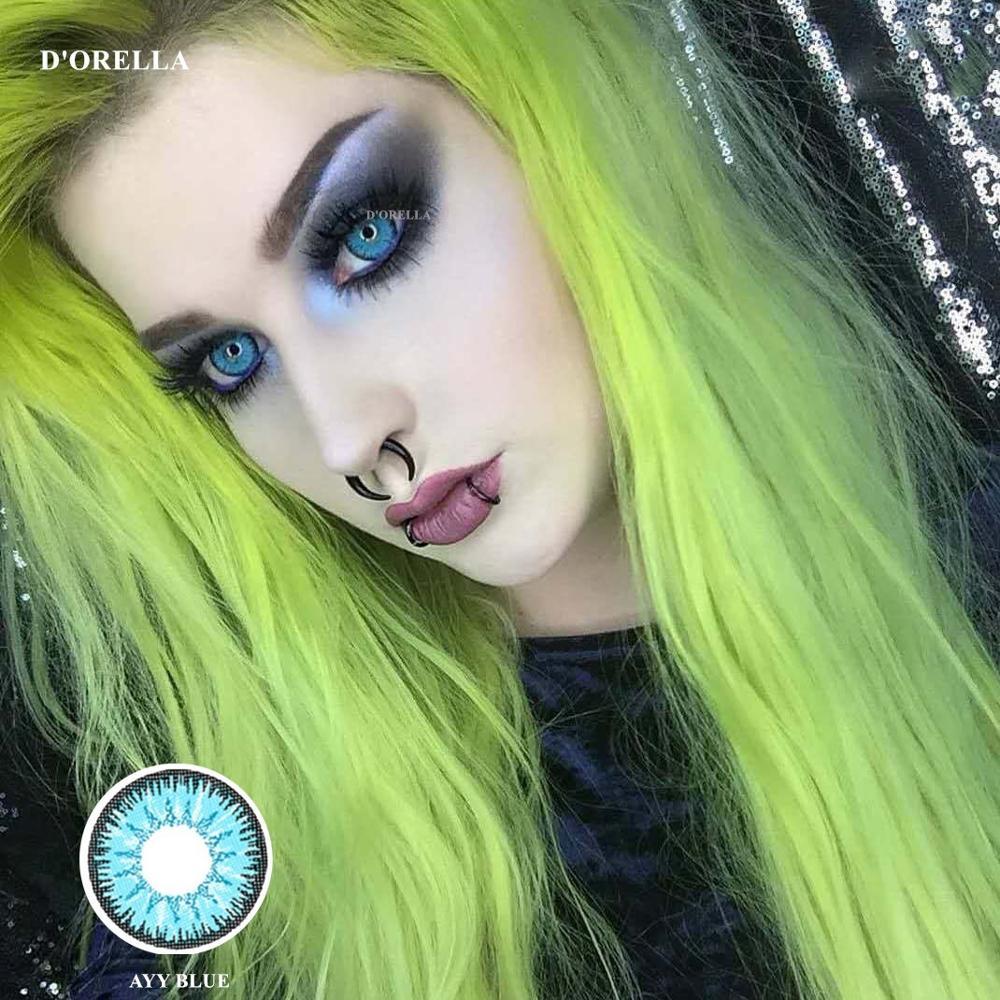 D'ORELLA Contact Lenses 1 Pair(2pcs)  AYY Series Eye Cosmetic Colorful Contactlen Cosplay Anime Contacts Crazy Lens