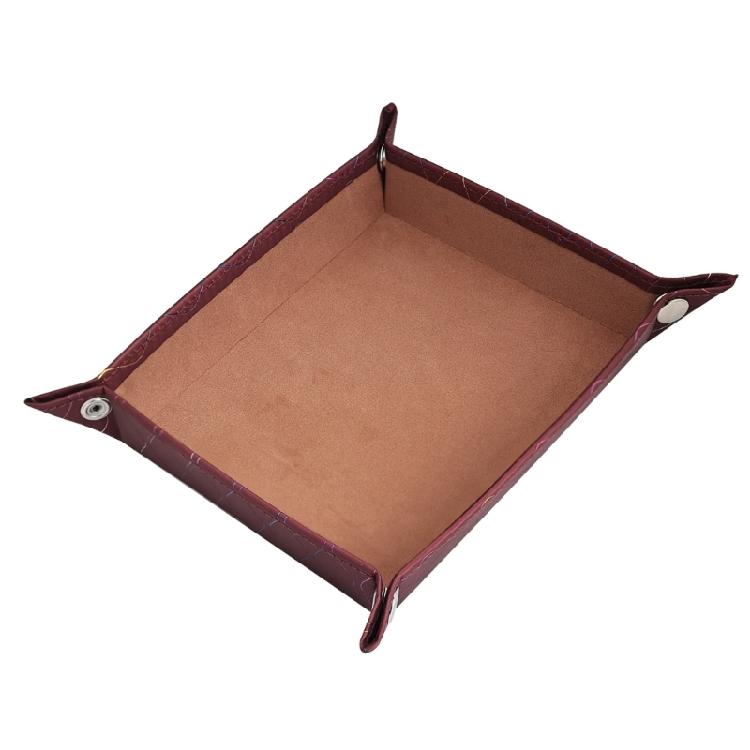 Fashion PU Leather Storage Tray Jewelry Storage Dish Desk Accessory Tray Suitable For Watches And Small Items
