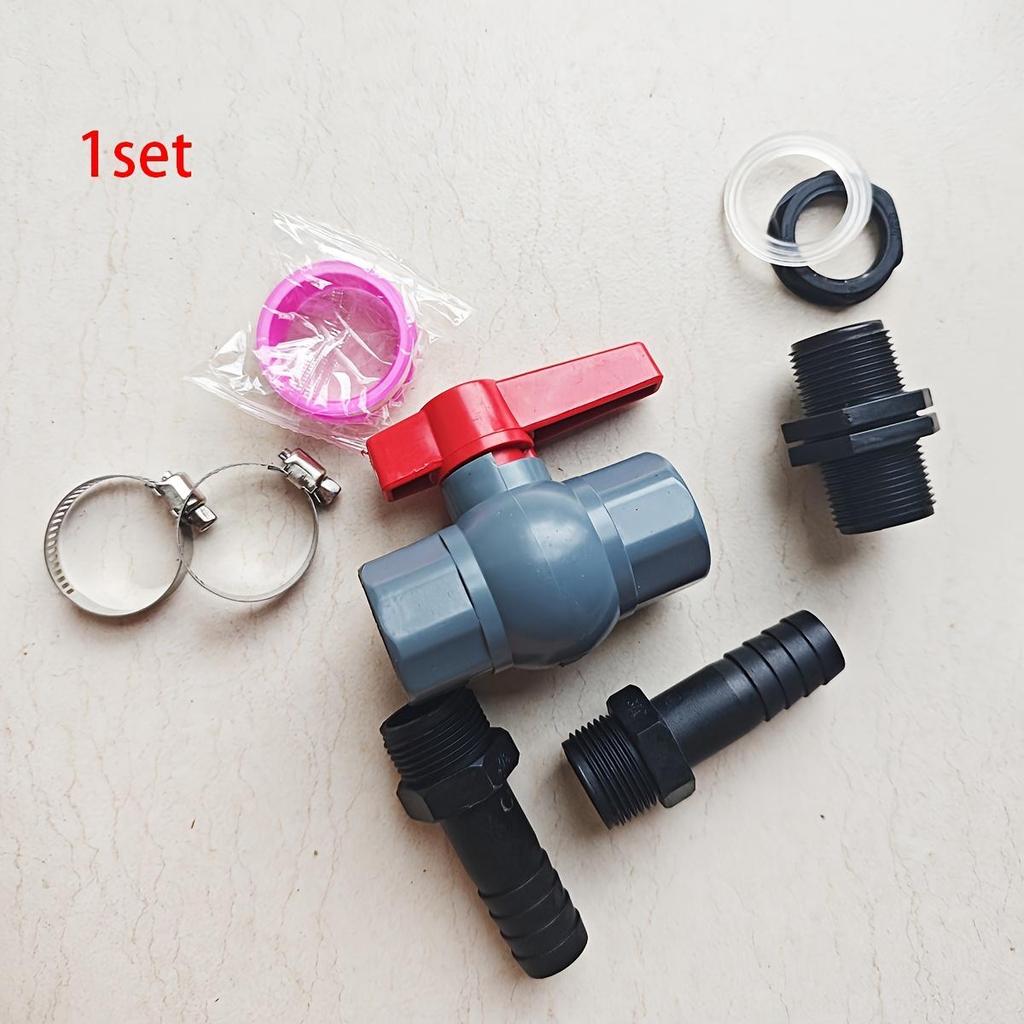 1Set Water Bucket Water Tank Hose Connector Water Bucket Ball Valve Switch Hose Connection Valve 19mm