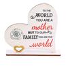 Handmade Wooden Plaque for Mothers Day Mother Is The World Heart Art Crafts