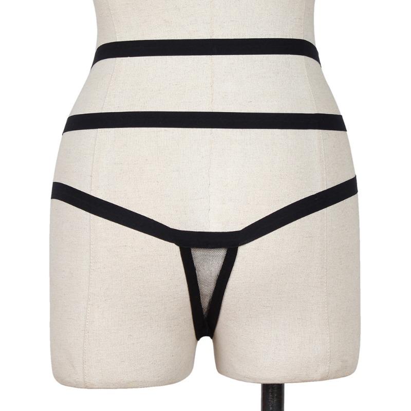 Sexy Mesh Women's Hollow Strap Pants, a Piece of Transparent Sex Underwear