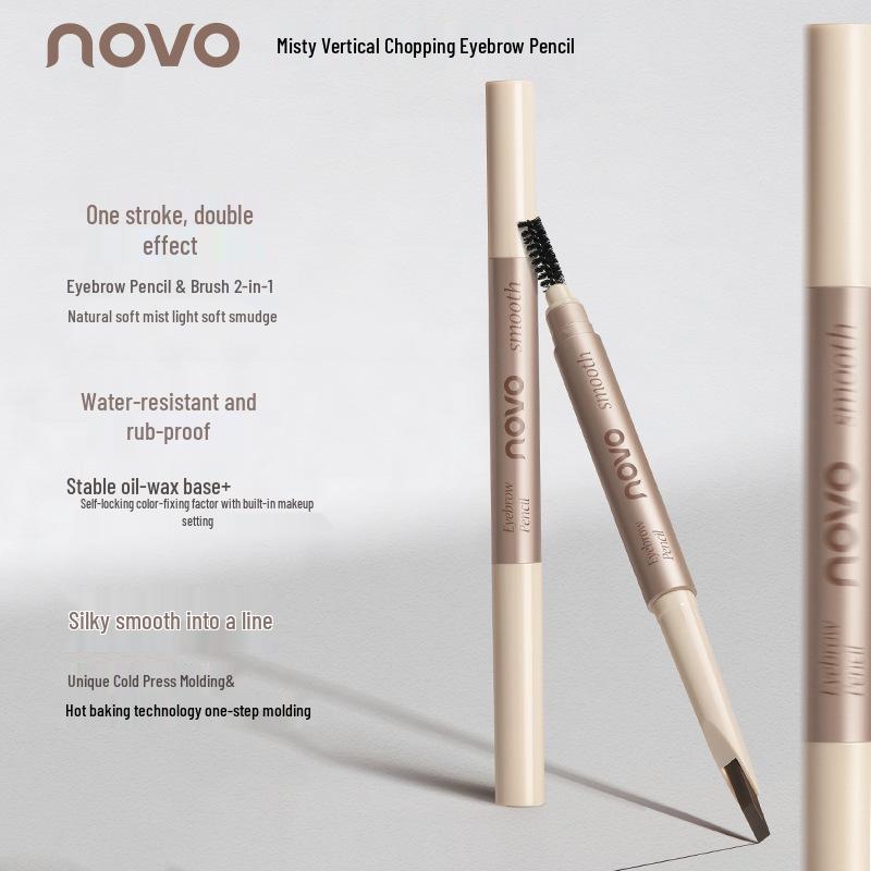 Novo Mist Color Eyebrow Pencil - Waterproof, Smudge-Proof, Clearly Defined Strands, No Sharpening Needed.