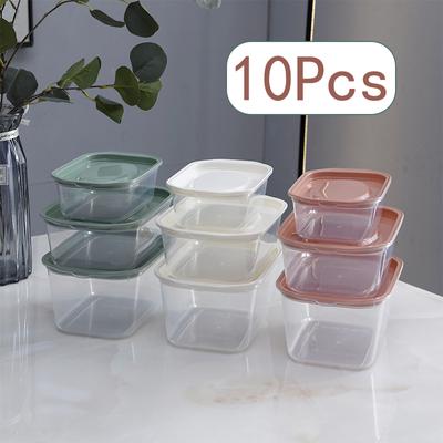 10 Pezzi Contenitori per Alimenti Mantenere Fresco Scatola Accessori Frigorifero Cucina Barattolo Sigillato per Snack Pranzo da Picnic all'Aperto