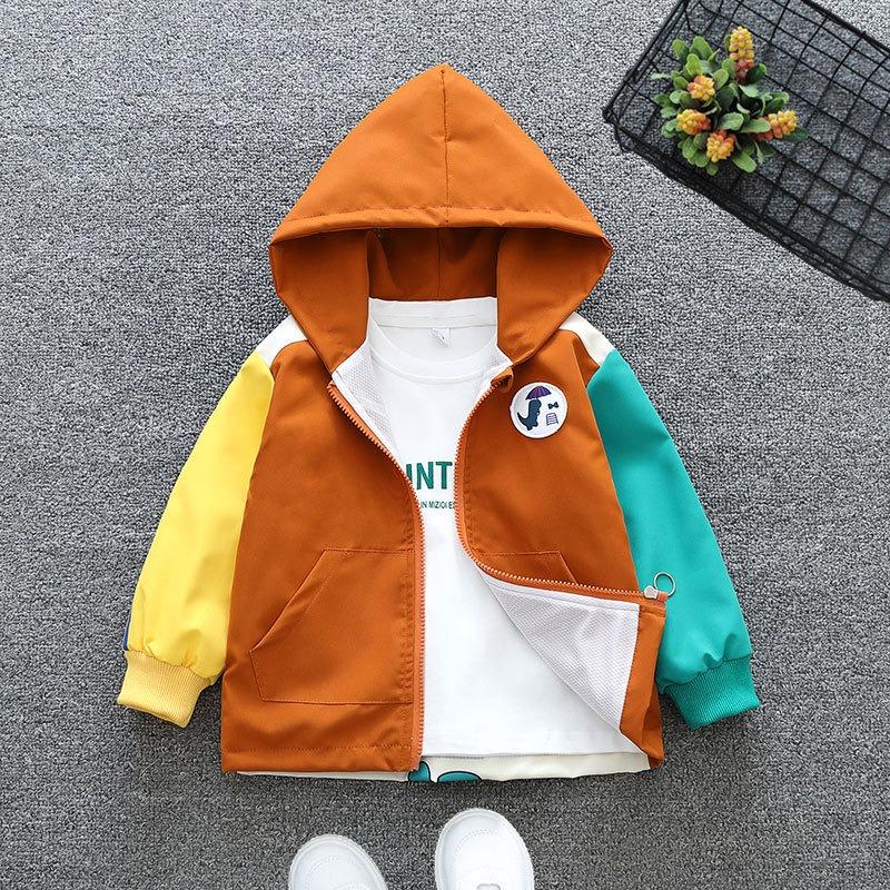 Children's Clothing Boys Jacket Spring and Autumn Fashion Autumn Cartoon Hooded  Jacket