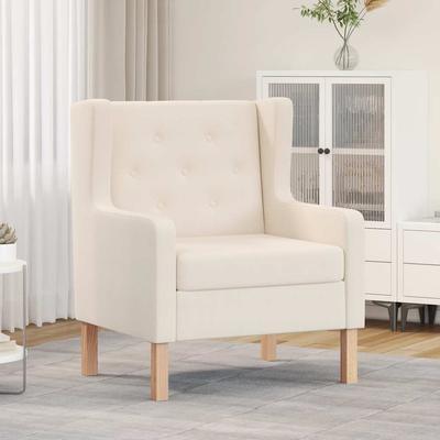 Vidaxl Armchair, Cream, Fabric