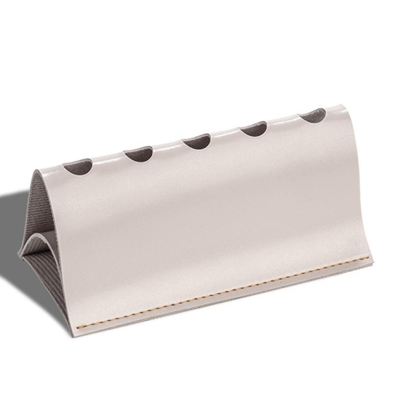 Elegant Multiple Pen Storage Box With Base PU Material Desktop Organizers For Home Office Use