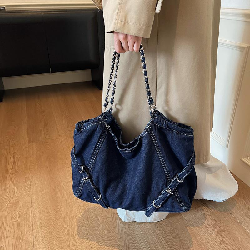 Vintage Denim Bag Women's Chain Underarm Shoulder Bag