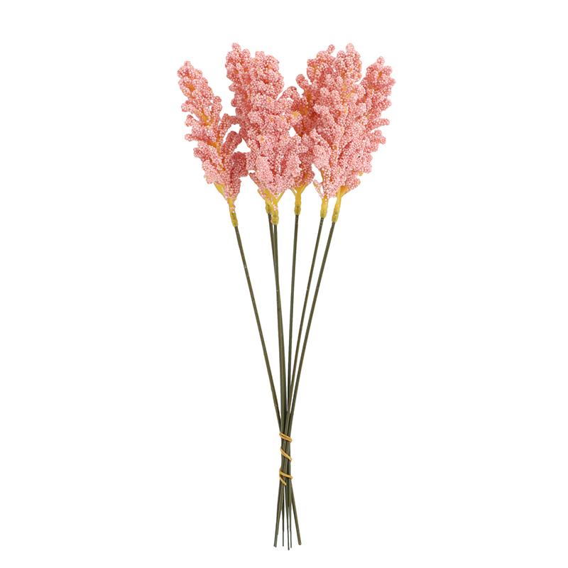 2PC Bundles Decorative Grain Ears Rustic Foam Real Touch Wheat Stalks Faux Home Decor Simulation Artificial Wedding 32cm