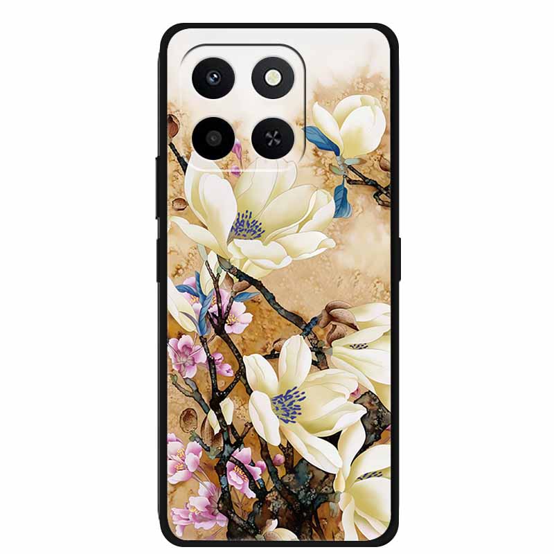 For Honor X7d 4G 5G 3D Flower Case Soft Silicone Bumper Emboss Phone Cover For Honor Play 10T 400 Smart 4G 5G Back Protector Bag