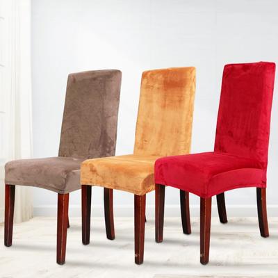 Moderne einfache Universal Fuchspelz elastische Strick einfarbig Restaurant Heimgebrauch Stuhlhussen Tisch Stuhl Set Stoff Kunst