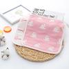 6 Layer Pure Cotton Gauze Baby Burp Cloth Cartoon Jacquard Square Towel For Infant Kids Face And Hand Washing