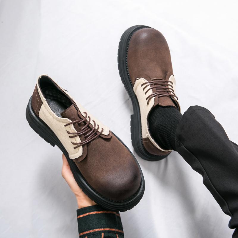 Herren Leder Freizeitschuhe Schnürschuhe Herren Outdoor Mode Bequeme Fahr-Flats Herren Outdoor Oxfords Schuhe Herrenschuhe