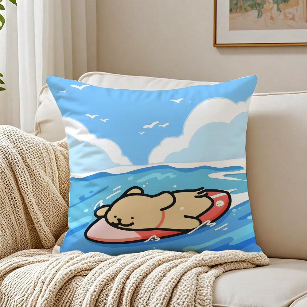 moonlab studio Art Cartoon Cute Dog Cushion Cover Pillowcase Antidustmite living Room Sofa Decor Cushion Room
