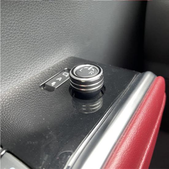 Black Aluminum Rearview Mirror Adjust Knob Cover For Toyota Corolla -