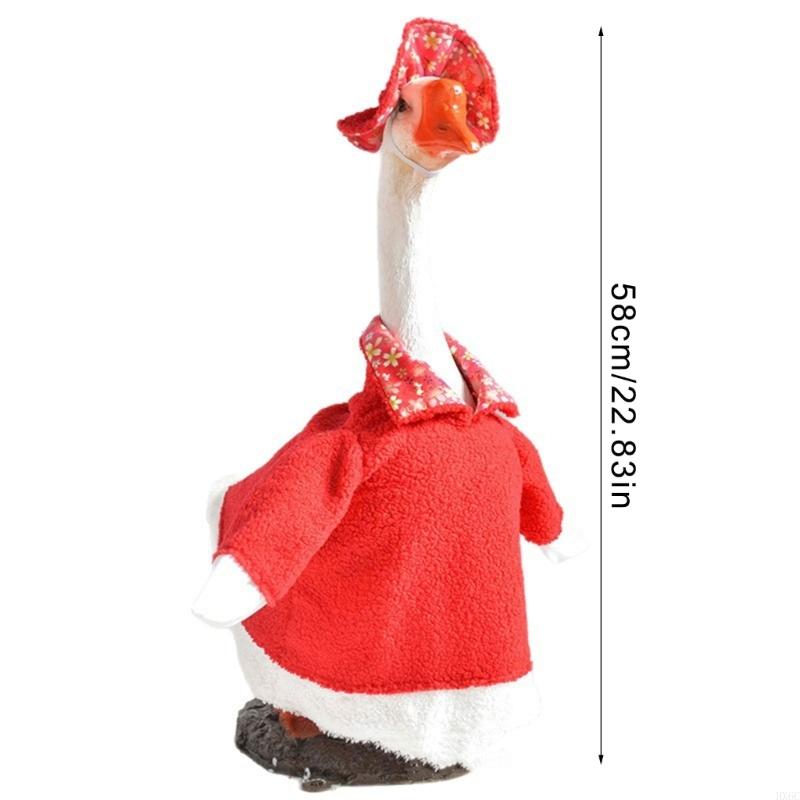 58cm Porch Geese Christmas Costume With Festival Hat Indoor Outdoor Decoration HX6C
