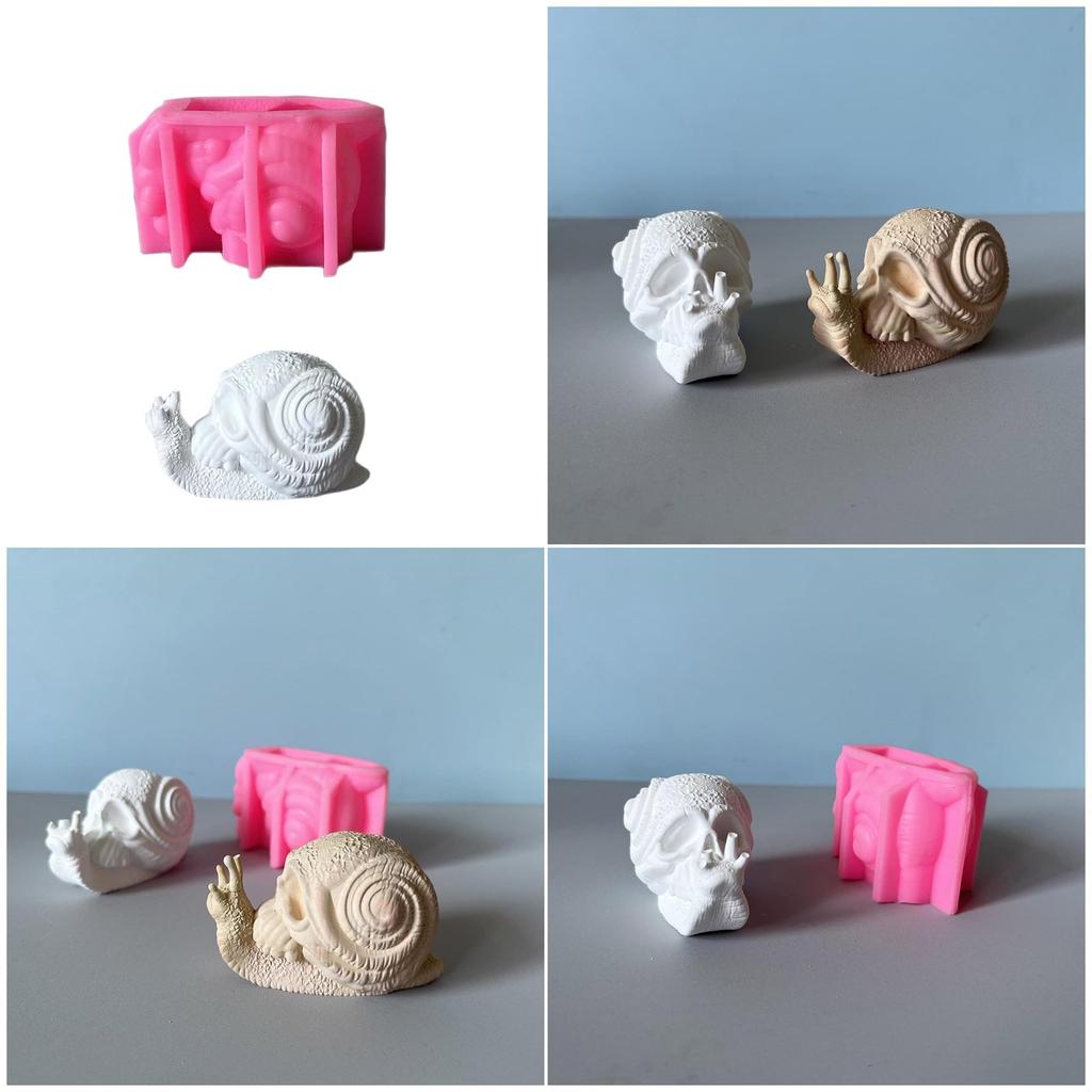 Multi Purpose Silicone Craft Mold For Resin Art Wax Creations Skull Snail Shaped DIY Decors And Gift Making