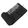 Makeup Brush Travel Case 12 Slots Multifunctional Waterproof Foldable Travel Cosmetic Brush Case Black