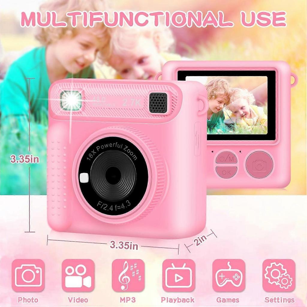 2025 Newest Kids Instant Print Camera, Portable Camera with 32G Card and 1080p