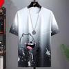 Men's Summer Quick-Dry Ice Silk Short-Sleeve T-Shirt and Shorts Set - Trendy, Loose Casual Sportswear.